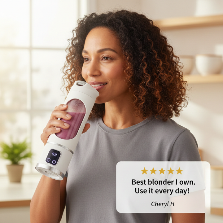 Pulseblend™ – Portable Cordless Blender with Digital Display &amp; Dual Lid + 50% OFF
