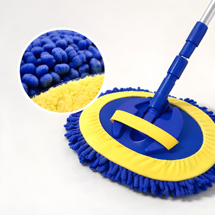 Streakless™ – Telescoping Aluminum Car Wash Mop with Dual Microfiber Head + 50% OFF