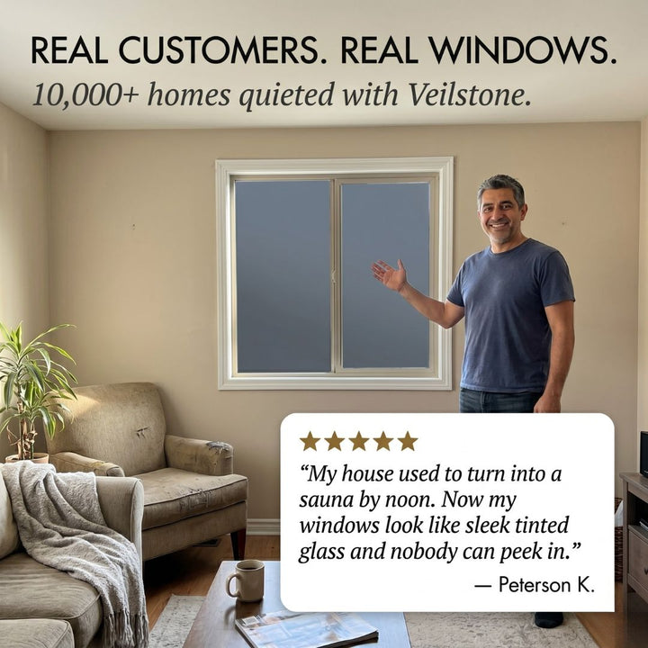Veilstone™ – One-Way Mirror Privacy Film with Full DIY Kit &amp; Heat Block + 50% OFF