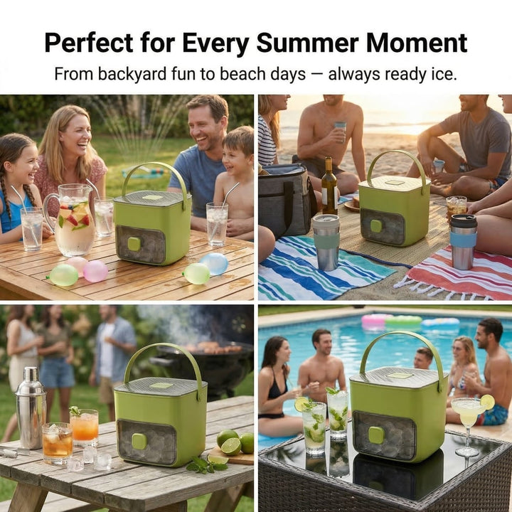 The AuraChill Ice Station — 2-in-1 Large Capacity Ice Maker &amp; Storage Bin + 50% OFF