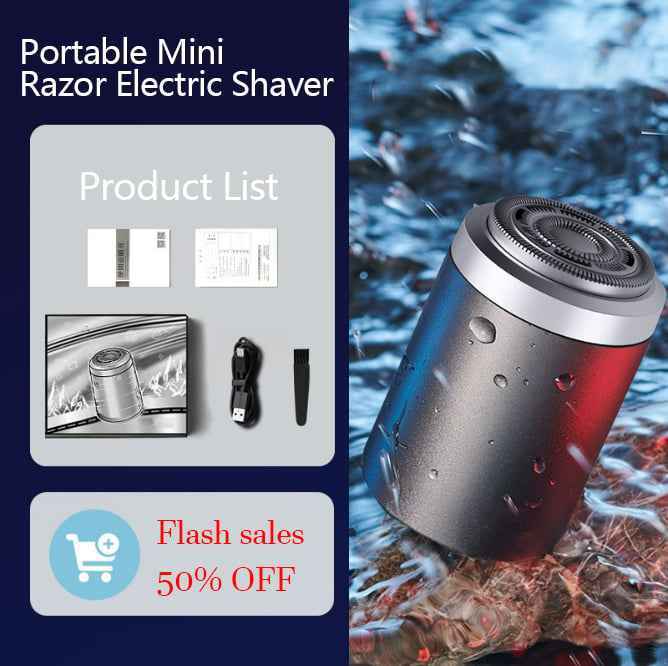 Axil™ – Pocket-Sized Waterproof Electric Shaver with LED Battery Display + 50% OFF