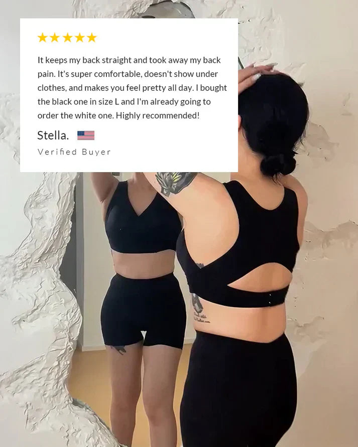 Posélle™ – Cross-Back Posture Support Wireless Bra with Front Closure + 50% OFF