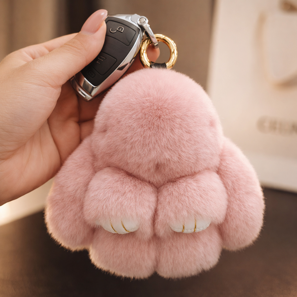 Pawsley™ – Soft Plush Bunny Keychain + 50% OFF