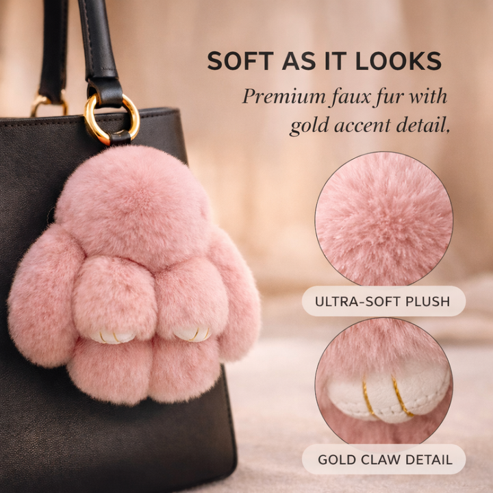 Pawsley™ – Soft Plush Bunny Keychain + 50% OFF