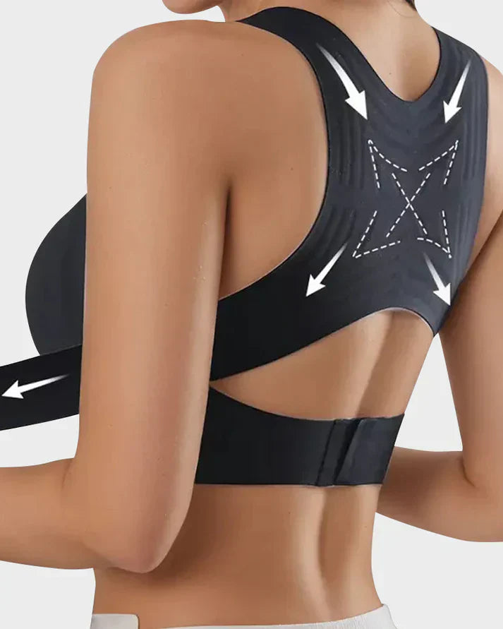 Posélle™ – Cross-Back Posture Support Wireless Bra with Front Closure + 50% OFF