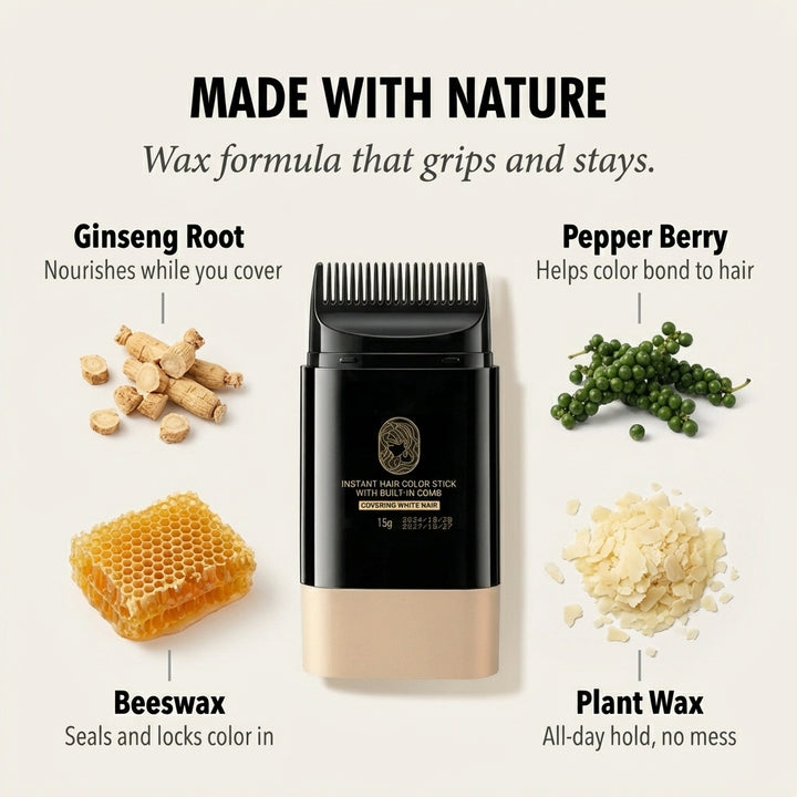 Ashveil™ – Instant Gray Root Cover Stick with Built-In Comb + 50% OFF