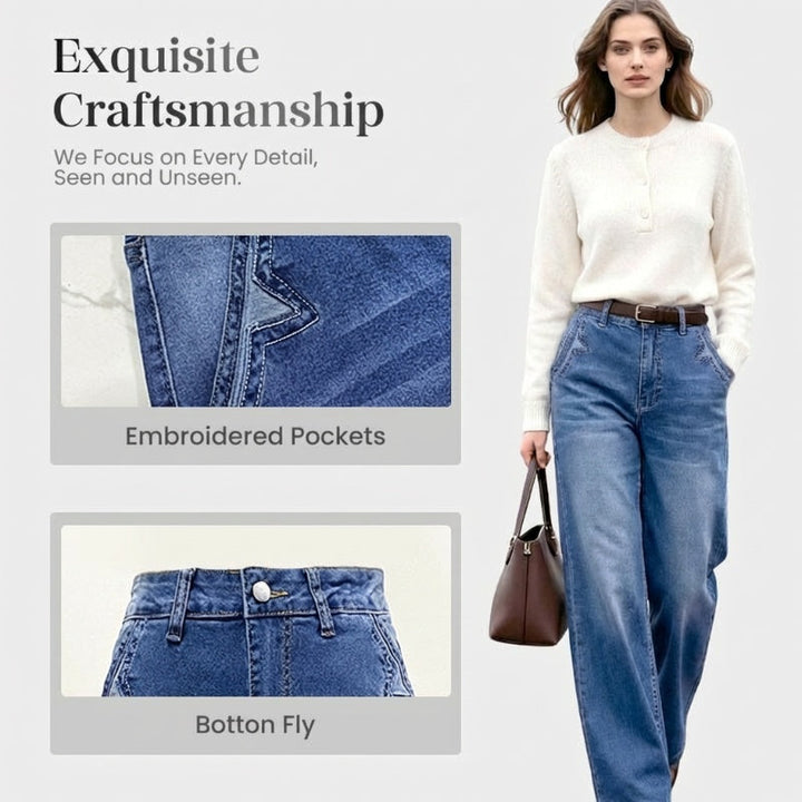 The AuraVintage Wide-Leg Jeans — Timeless Style Meets Modern Comfort + 50% OFF