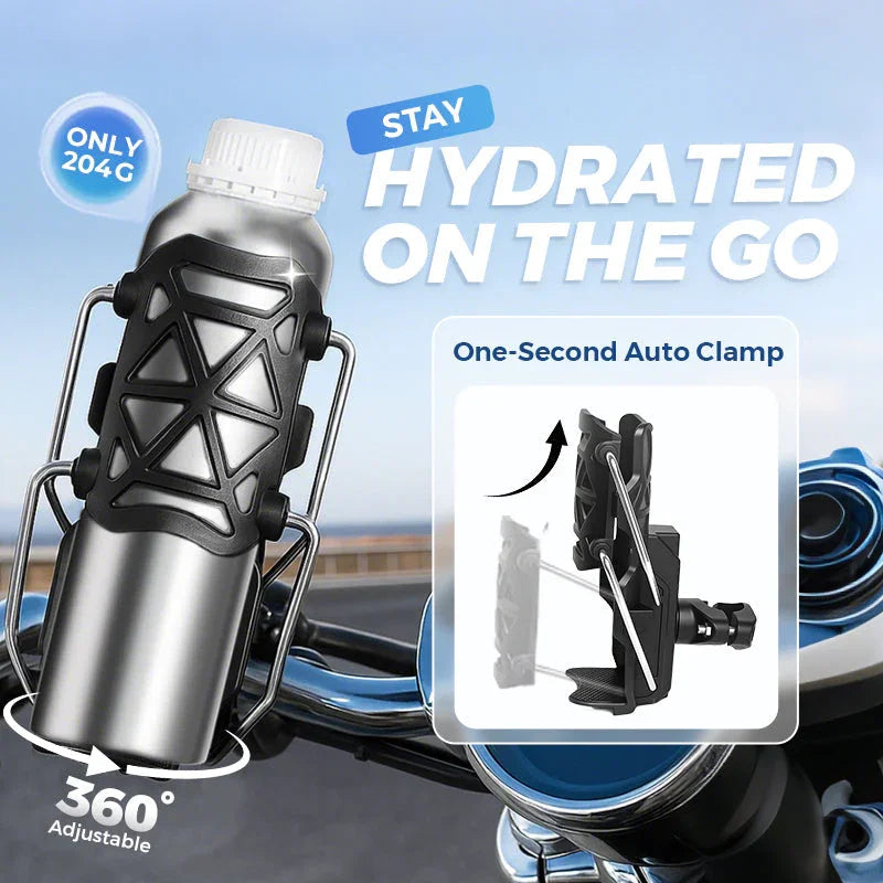 Talon™ – Adjustable 360° Auto-Clamp Bike &amp; Motorcycle Bottle Holder + 50% OFF