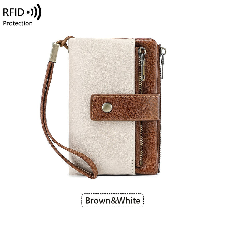 Mayfold™ – Slim RFID-Blocking Bifold Leather Wallet with Wristlet &amp; 17 Card Slots + 50% OFF