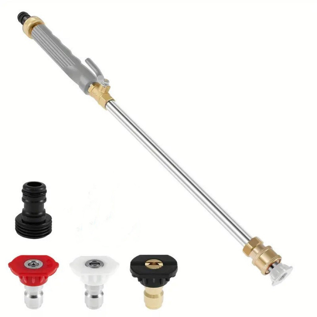HydroLance™ – Dual-Nozzle High-Pressure Wand for Garden Hose | Stainless Steel &amp; Brass | Car &amp; Patio Cleaner + 50% OFF