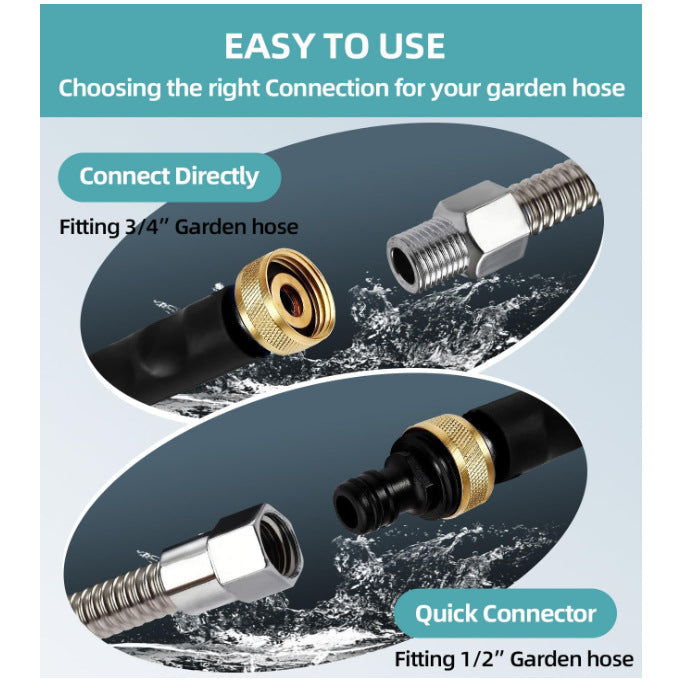 HydroLance™ – Dual-Nozzle High-Pressure Wand for Garden Hose | Stainless Steel &amp; Brass | Car &amp; Patio Cleaner + 50% OFF