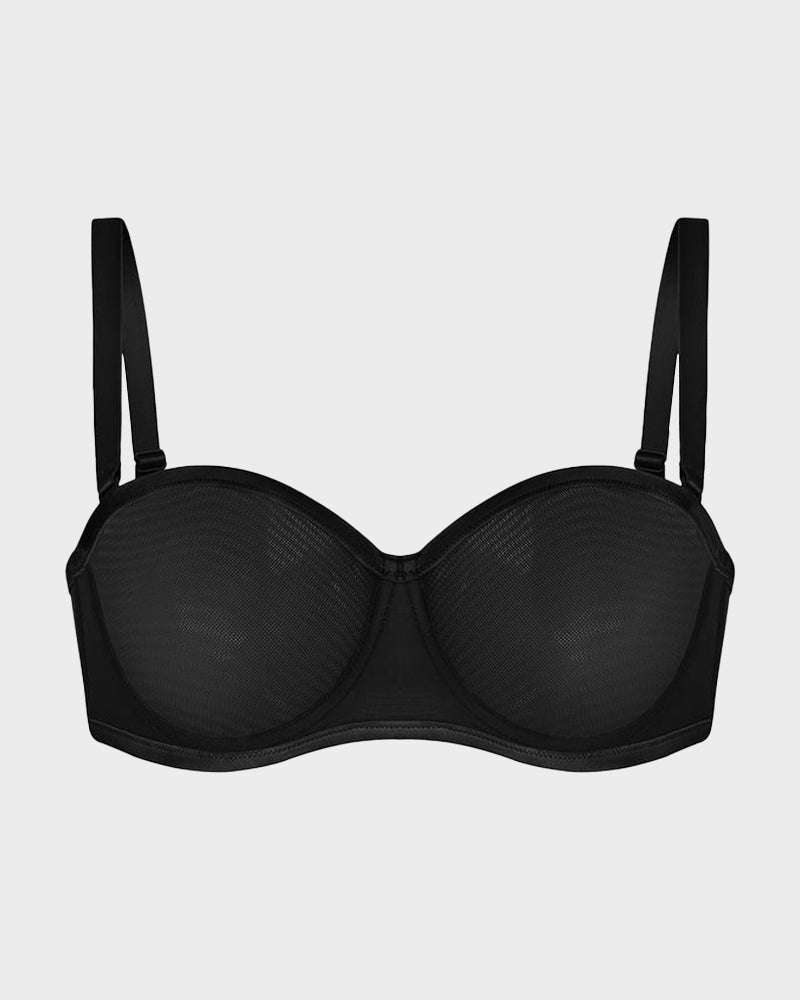 Bareloft™ – Stay-Put Strapless Mesh Underwire Balconette Bra with Convertible Straps + 1+1 FREE