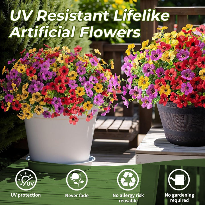 Hedgehollow™ – UV-Resistant Lifelike Artificial Outdoor Flowers + 50% OFF