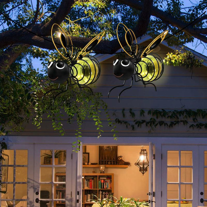 Honeyglow™ – Solar Hanging Bee Lights with Auto Dusk-to-Dawn Glow (Waterproof Garden Decor) + 50% OFF
