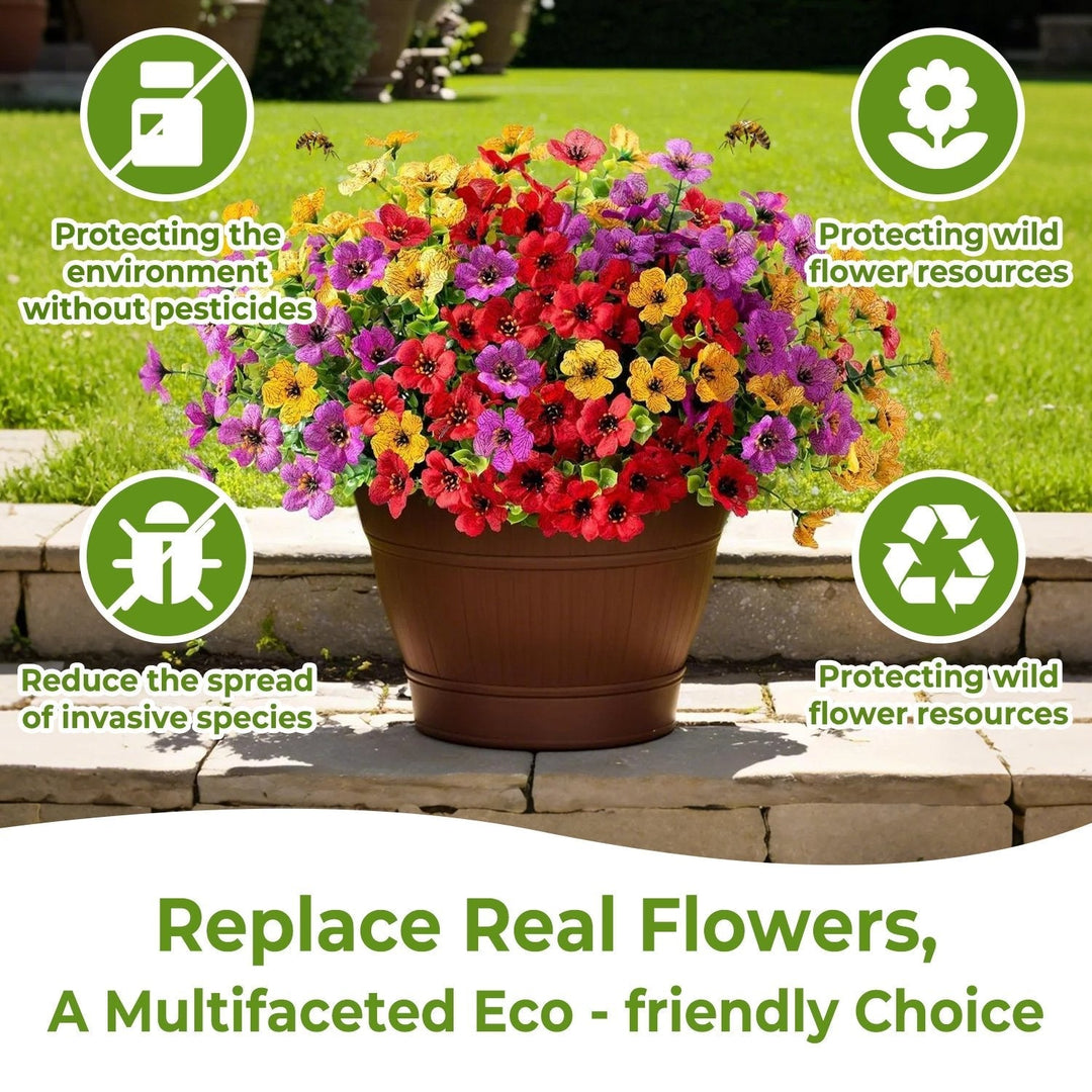 Hedgehollow™ – UV-Resistant Lifelike Artificial Outdoor Flowers + 50% OFF