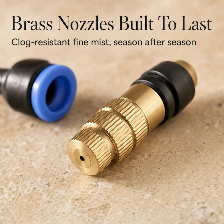 Mistwell™ – 360° Adjustable Brass Nozzle Garden Misting &amp; Drip Irrigation System + 50% OFF