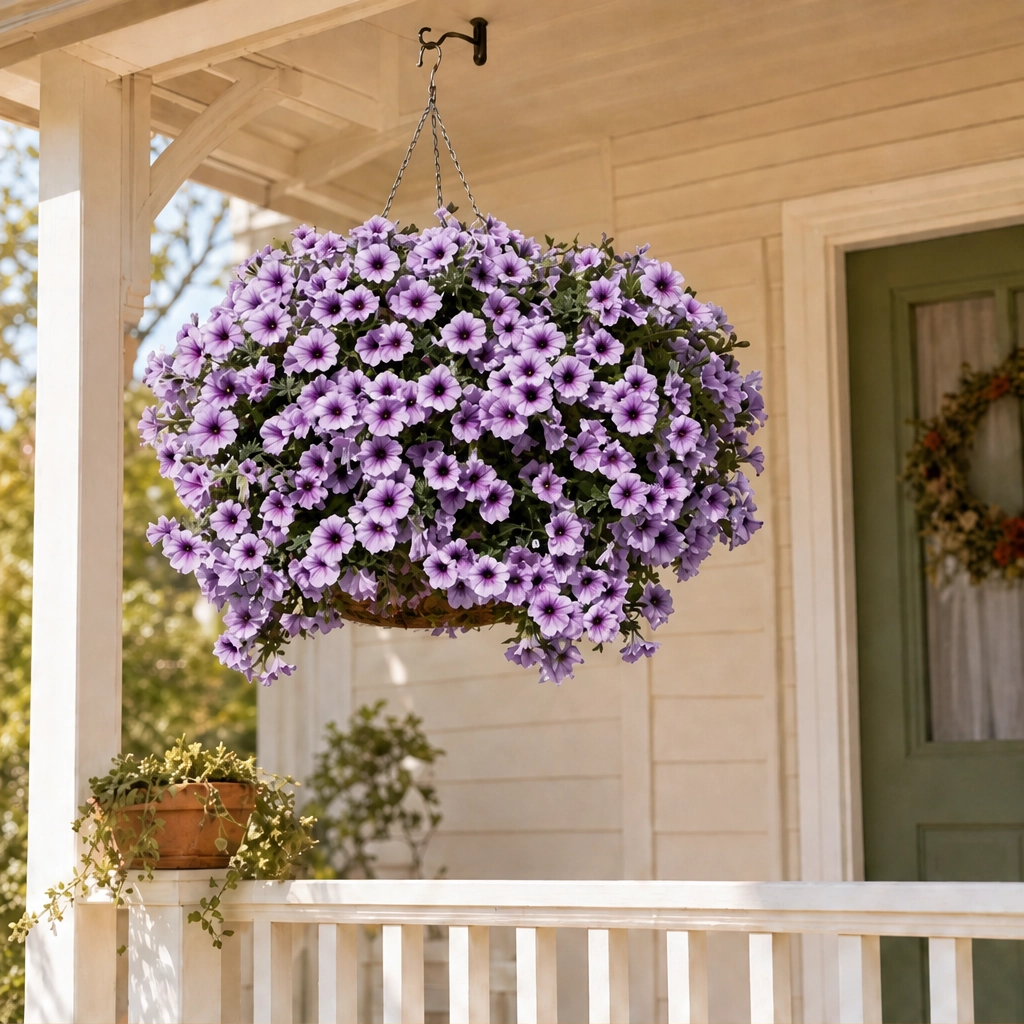 Everbloom™ – UV-Resistant Realistic Petunia Hanging Basket Flowers + 50% OFF