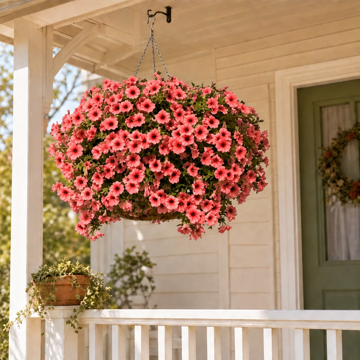 Everbloom™ – UV-Resistant Realistic Petunia Hanging Basket Flowers + 50% OFF