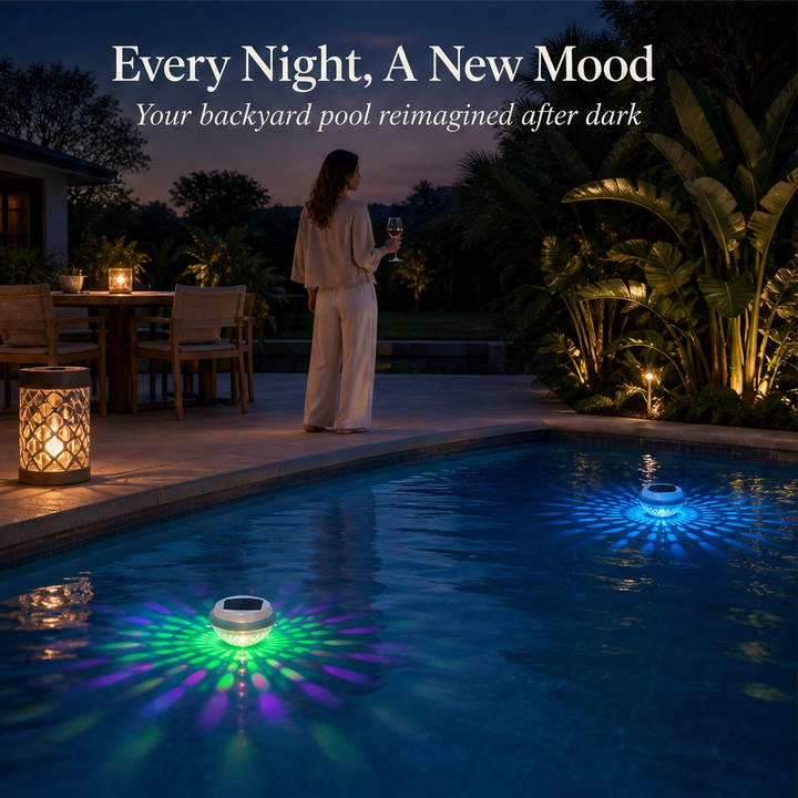 Glowcove™ – Solar-Powered Floating Pool Light with 7-Color Diamond Prism &amp; Dusk-to-Dawn Sensor + 50% OFF