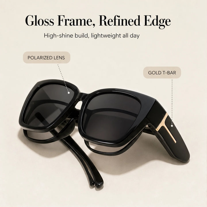 Solène™ – Polarized Mirrored Fit-Over Sunglasses with UV400 Protection for Women Who Wear Glasses + 1+1 FREE