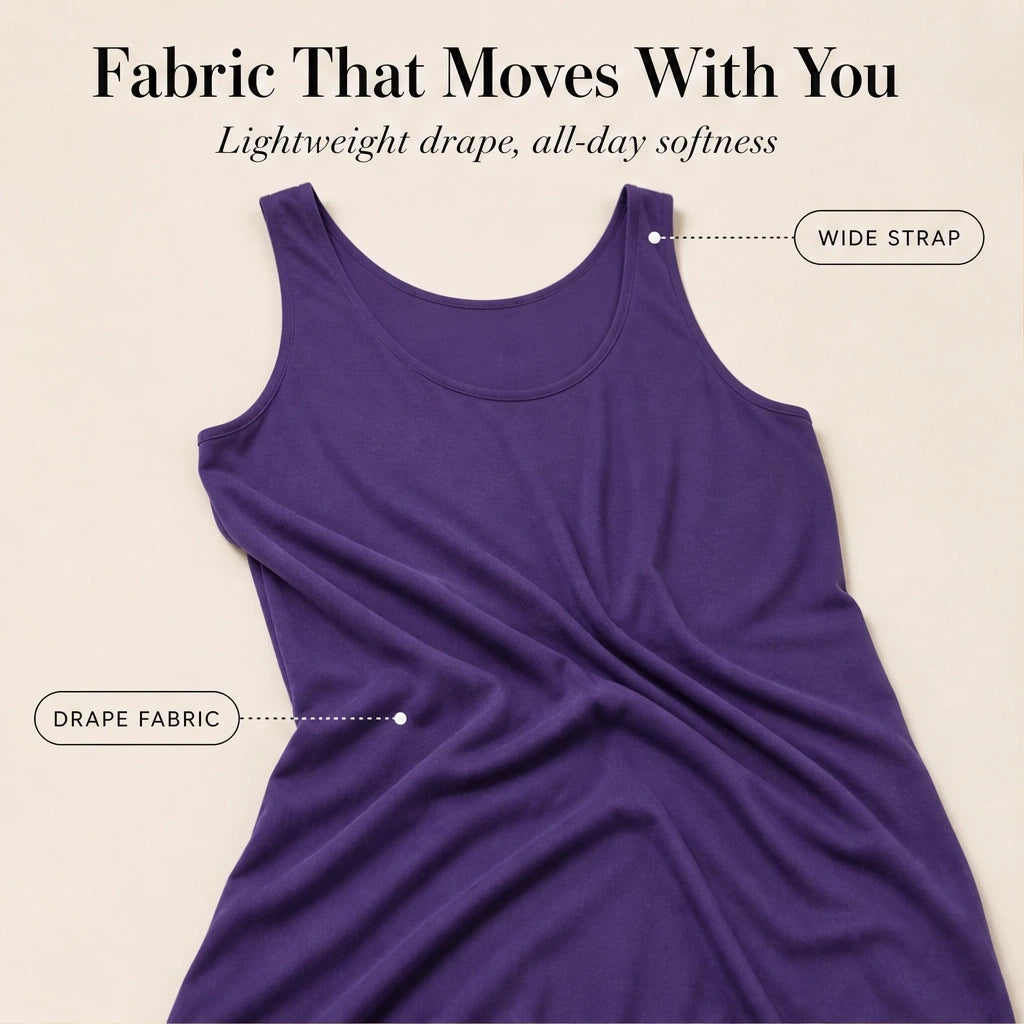 Driftbloom™ – Sleeveless A-Line Maxi Dress with Hidden Pockets + 50% OFF