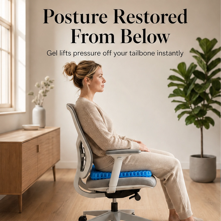 Cradlewell™ – Double-Layer Gel Seat Cushion for All-Day Pressure &amp; Pain Relief + 50% OFF