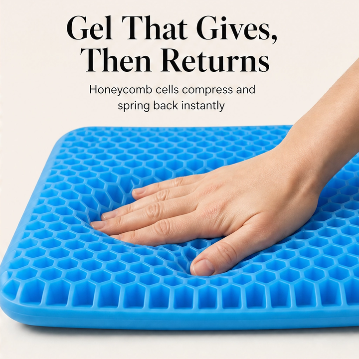 Cradlewell™ – Double-Layer Gel Seat Cushion for All-Day Pressure &amp; Pain Relief + 50% OFF