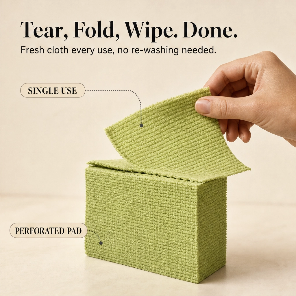 Tidwell™ – Reusable Tear-Off Microfiber Cleaning Cloths (50-Pack Roll) + 50% OFF