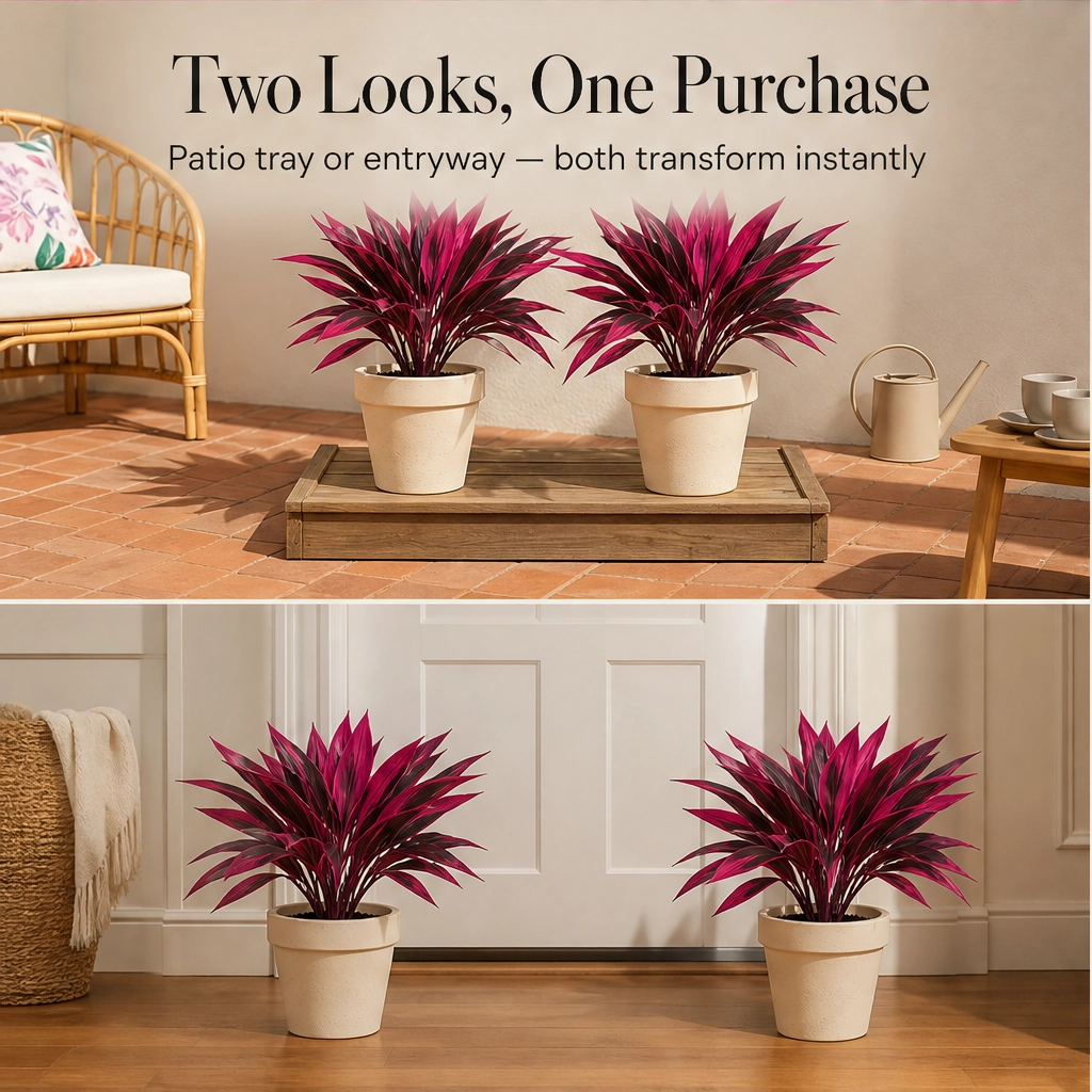 Briar &amp; Bloom™ – Vibrant Pink &amp; Purple Faux Boston Fern Plants + 50% OFF