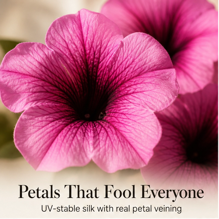 Everbloom™ – UV-Resistant Realistic Petunia Hanging Basket Flowers + 50% OFF