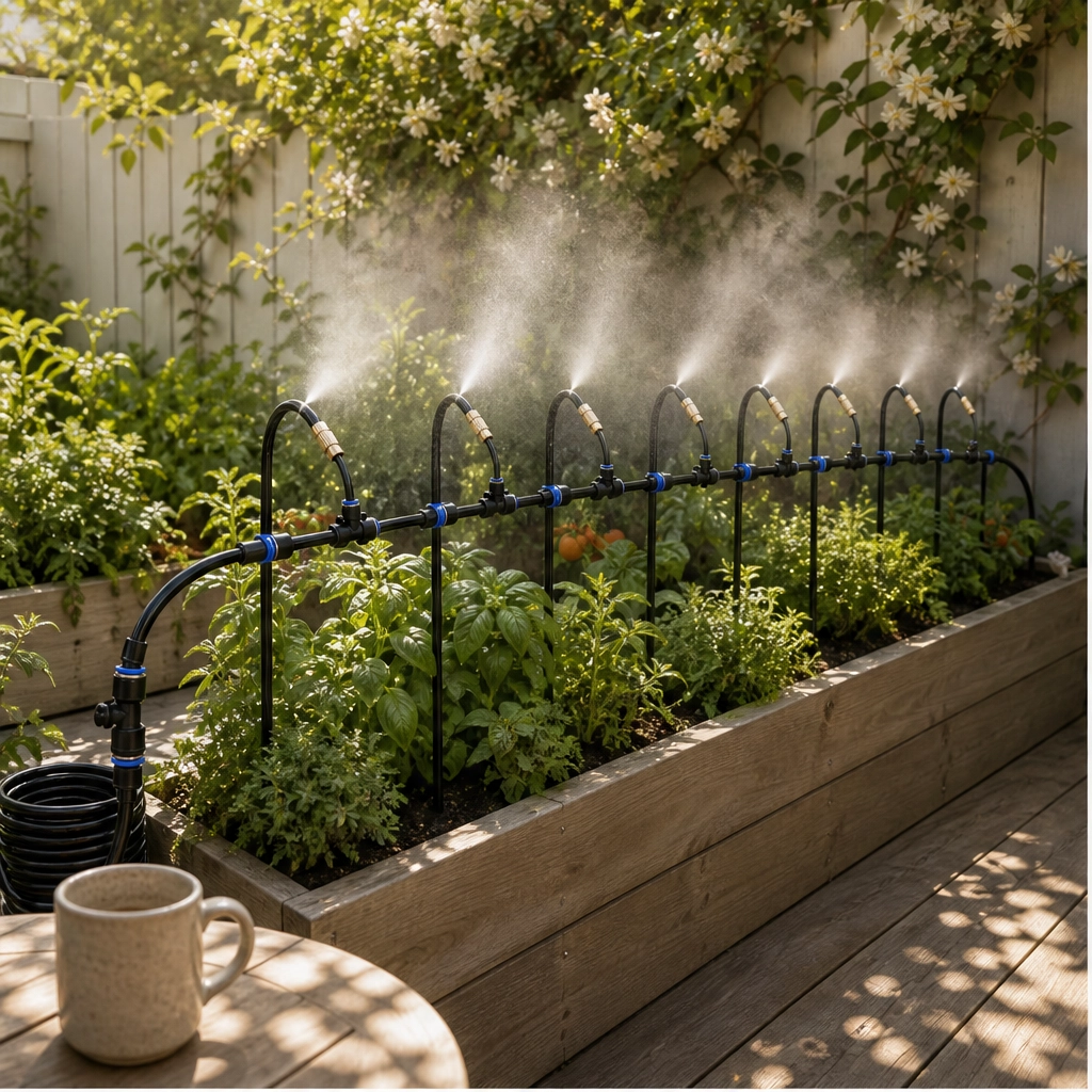 Mistwell™ – 360° Adjustable Brass Nozzle Garden Misting &amp; Drip Irrigation System + 50% OFF