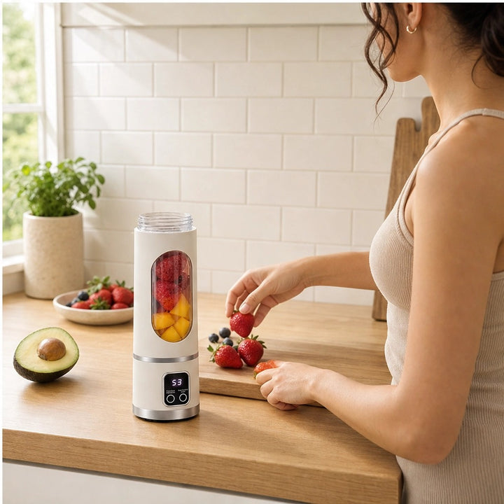Pulsewell™ – Portable 500ml USB-C Blender with 12-Blade Power &amp; Digital Battery Display + 50% OFF