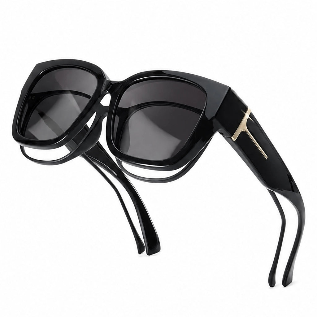 Solène™ – Polarized Mirrored Fit-Over Sunglasses with UV400 Protection for Women Who Wear Glasses + 1+1 FREE