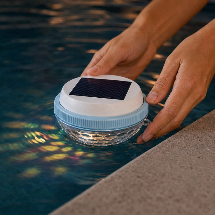 Glowcove™ – Solar-Powered Floating Pool Light with 7-Color Diamond Prism &amp; Dusk-to-Dawn Sensor + 50% OFF