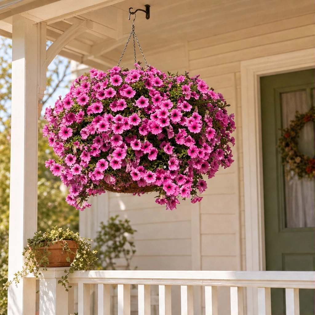 Everbloom™ – UV-Resistant Realistic Petunia Hanging Basket Flowers + 50% OFF