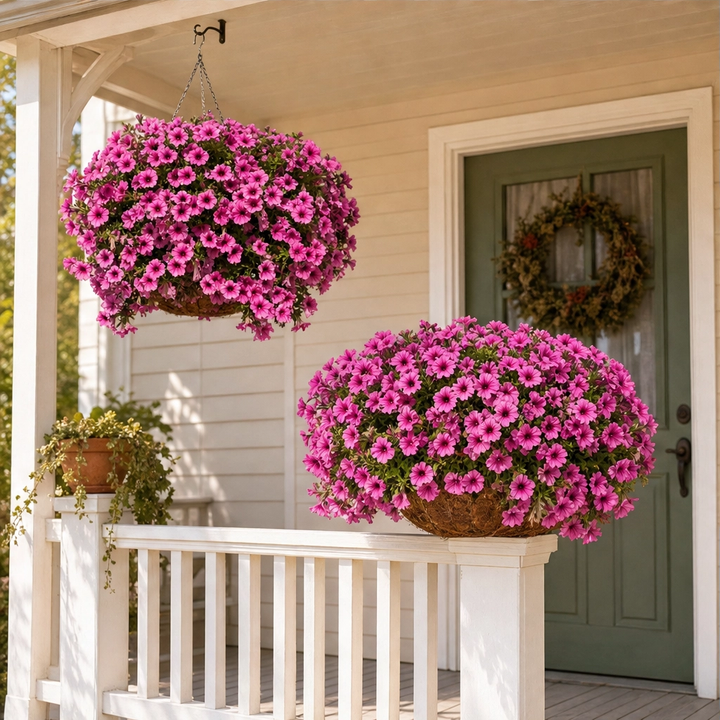 Everbloom™ – UV-Resistant Realistic Petunia Hanging Basket Flowers + 50% OFF