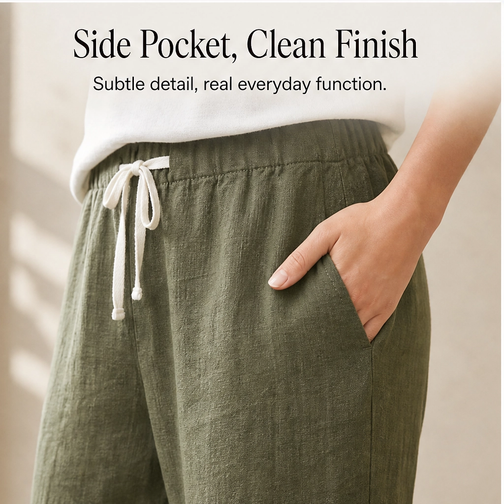 Driftwell™ – Breezy High-Waist Cotton-Linen Wide-Leg Pants + 50% OFF