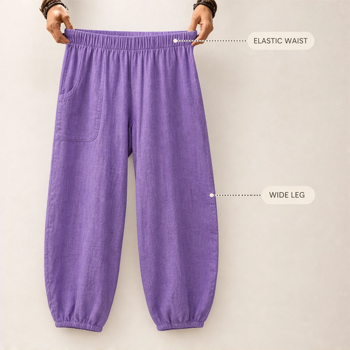 Linaria™ – Breezy Wide-Leg Linen-Cotton Pants with Deep Pockets + 50% OFF