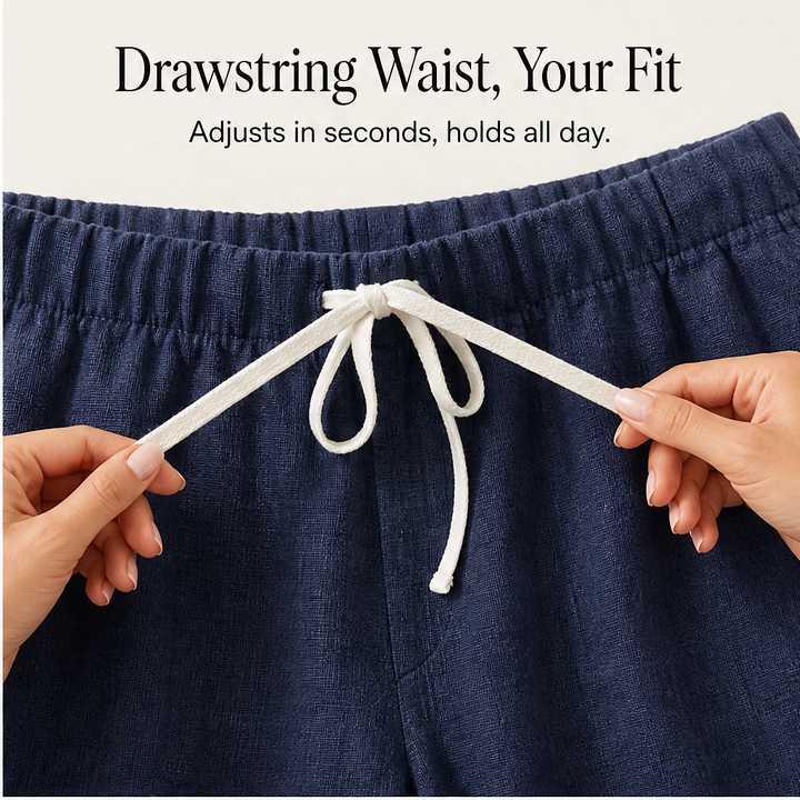 Driftwell™ – Breezy High-Waist Cotton-Linen Wide-Leg Pants + 50% OFF