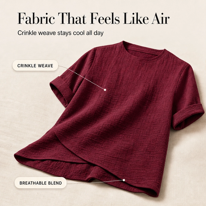 Driftelle™ – Asymmetrical Hem Top &amp; Wide-Leg Pants 2-Piece Lounge Set + 50% OFF