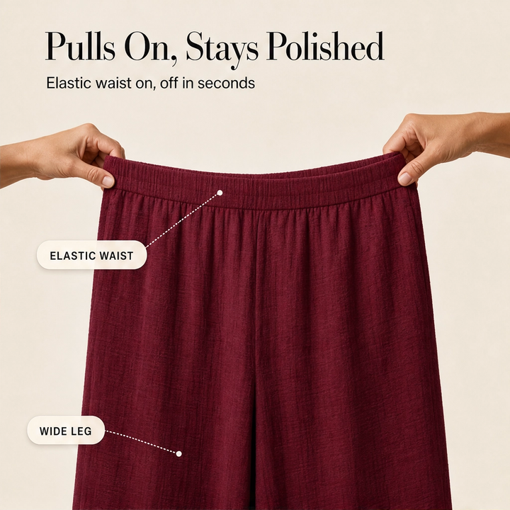 Driftelle™ – Asymmetrical Hem Top &amp; Wide-Leg Pants 2-Piece Lounge Set + 50% OFF