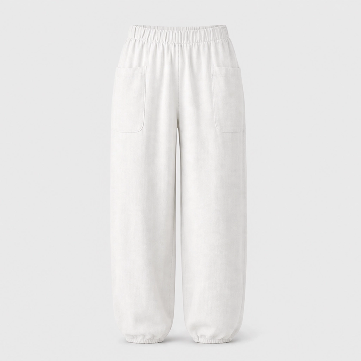 Linaria™ – Breezy Wide-Leg Linen-Cotton Pants with Deep Pockets + 50% OFF