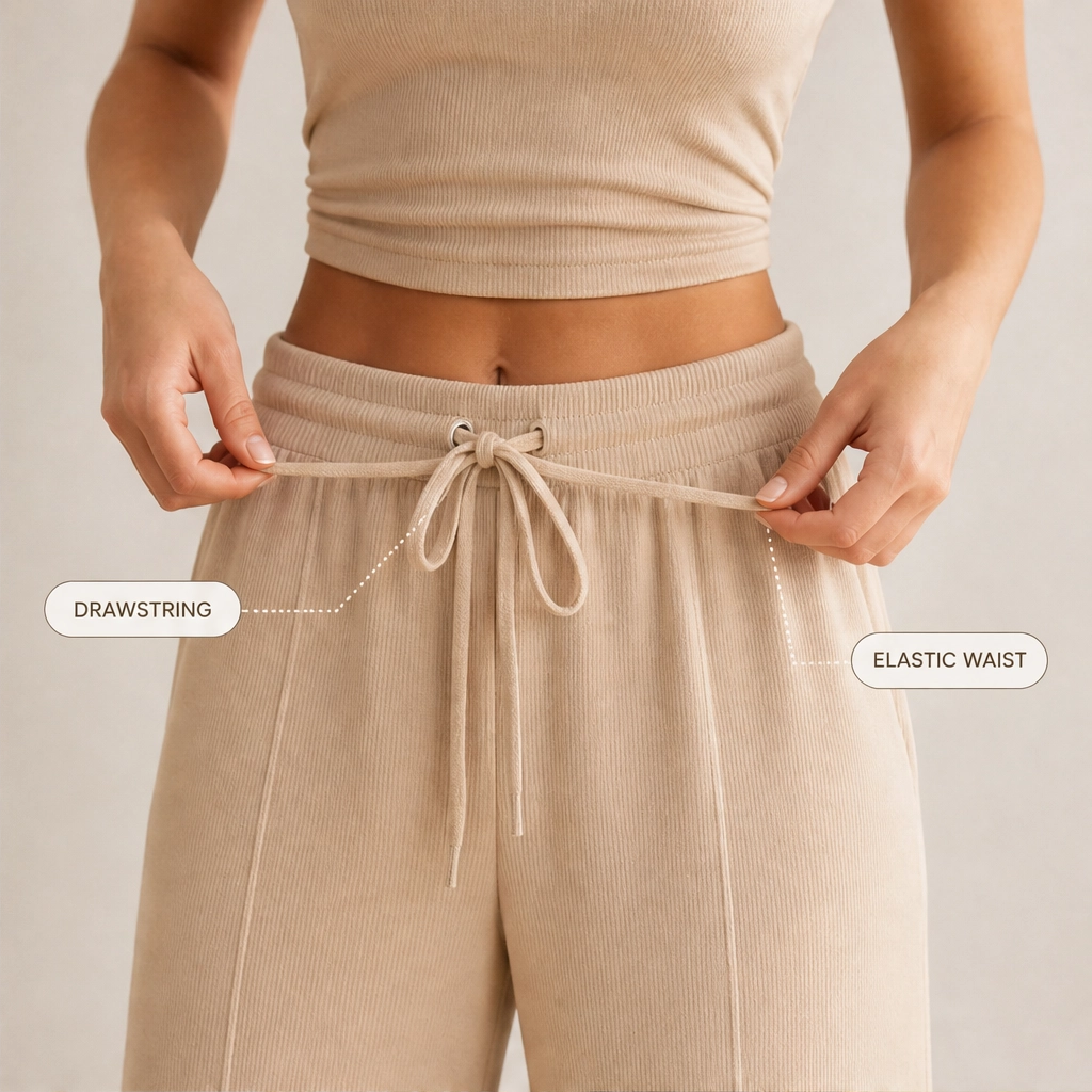 Soléne™ – Ribbed Knit Sleeveless Crop Top &amp; Wide-Leg Pants 2-Piece Set + 50% OFF