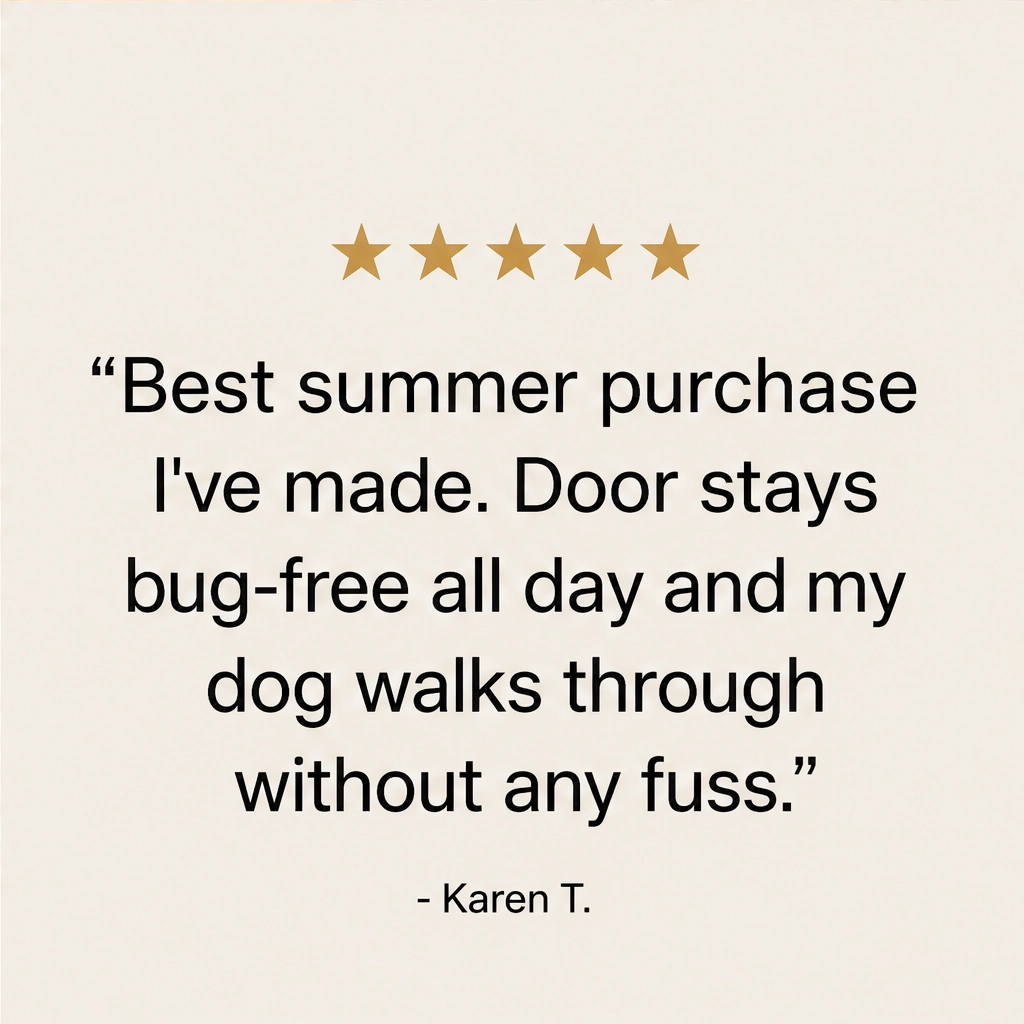 Breezely™ – Hands-Free Magnetic Screen Door with Heavy-Duty Mesh &amp; Auto-Close Magnets + 50% OFF
