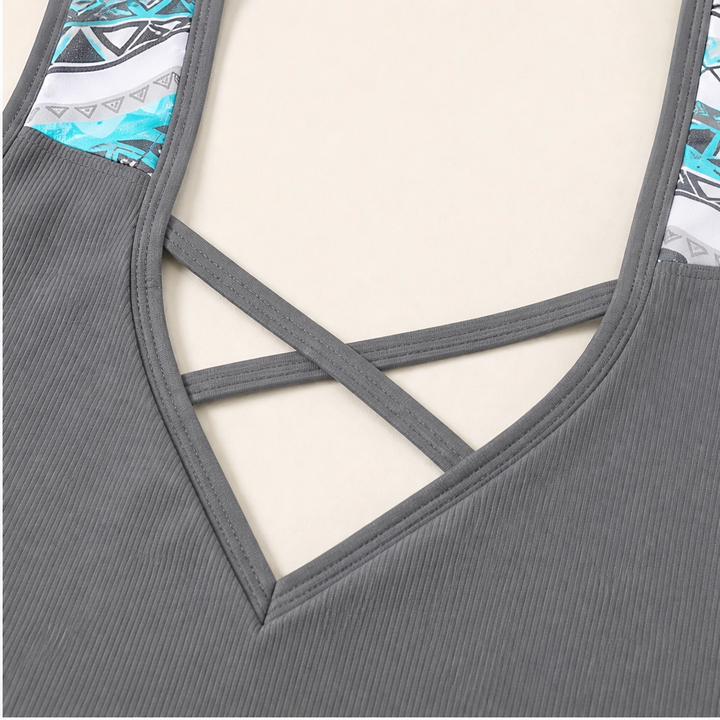Marisol™ – Tunic-Style Tankini Set with Boy-Shorts &amp; Side Drawstrings + 50% OFF