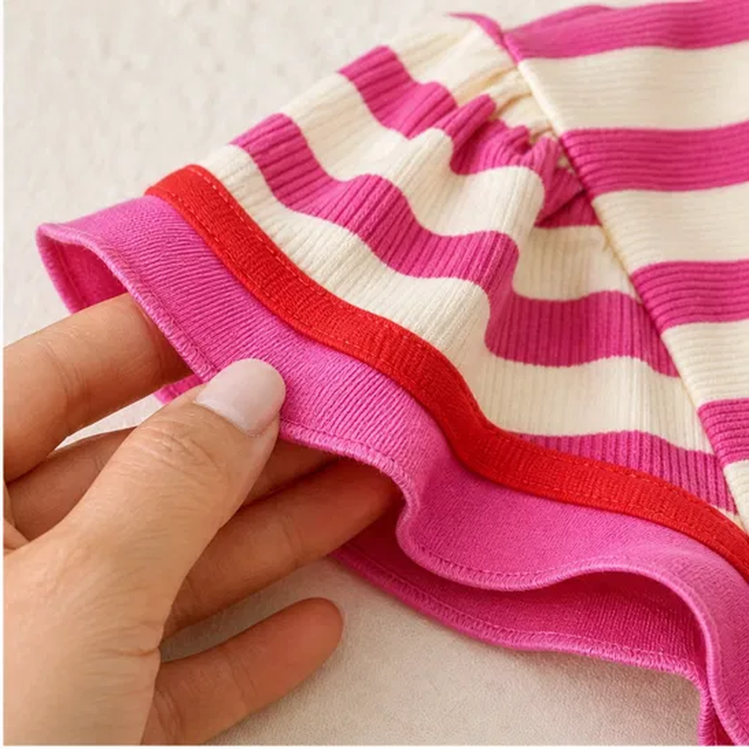 Regatta™ – Striped V-Neck Polo Mini Dress with Flutter Sleeves + 50% OFF