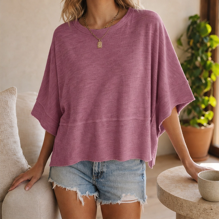 Cove™ – Breezy Batwing Half-Sleeve Crewneck Summer Tee + 50% OFF