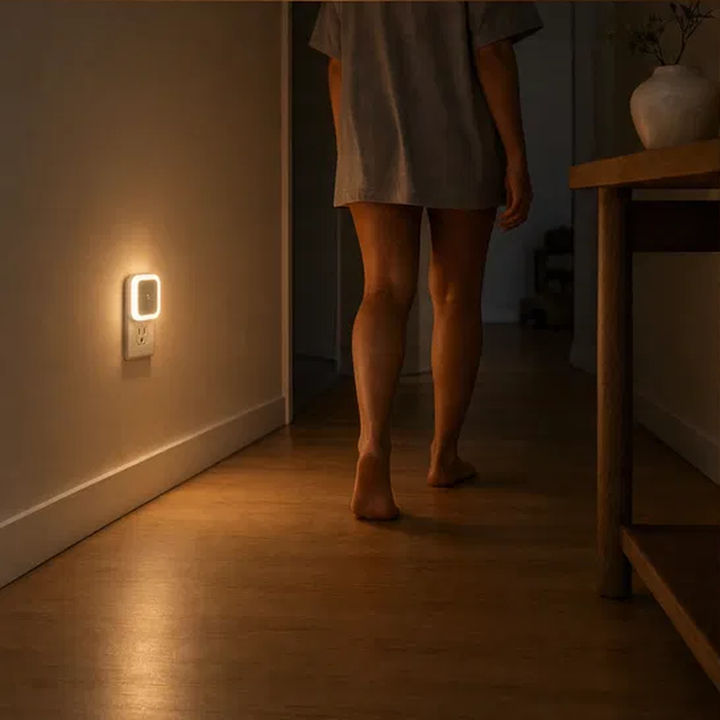 Halowick™ – Dusk-to-Dawn Smart Sensor LED Night Light with 3-Level Dimming + 50% OFF