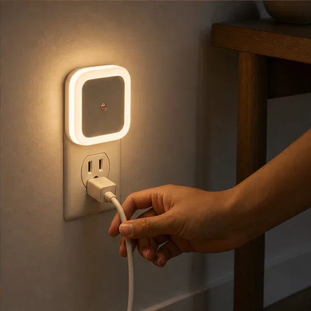 Halowick™ – Dusk-to-Dawn Smart Sensor LED Night Light with 3-Level Dimming + 50% OFF