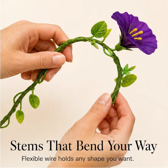 Bowerly™ – UV-Resistant Lifelike Hanging Morning Glory Vines for Outdoor Porch &amp; Garden Decor + 50% OFF